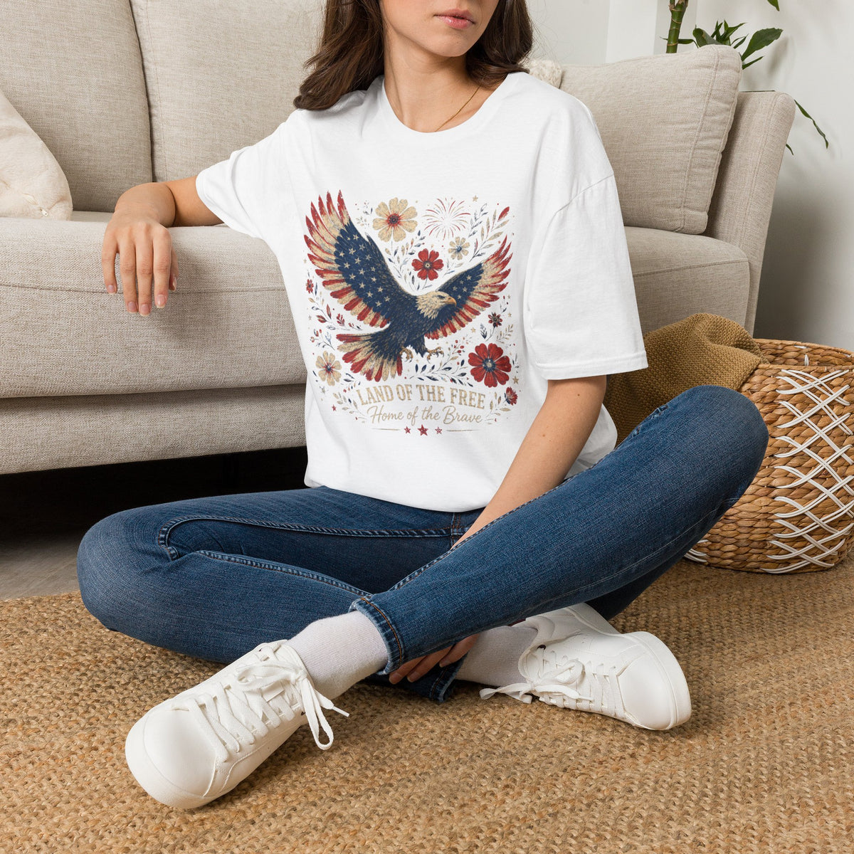 Land of the Brave Custom Tee | Patriotic American Shirt | USA Independence Day T-Shirt