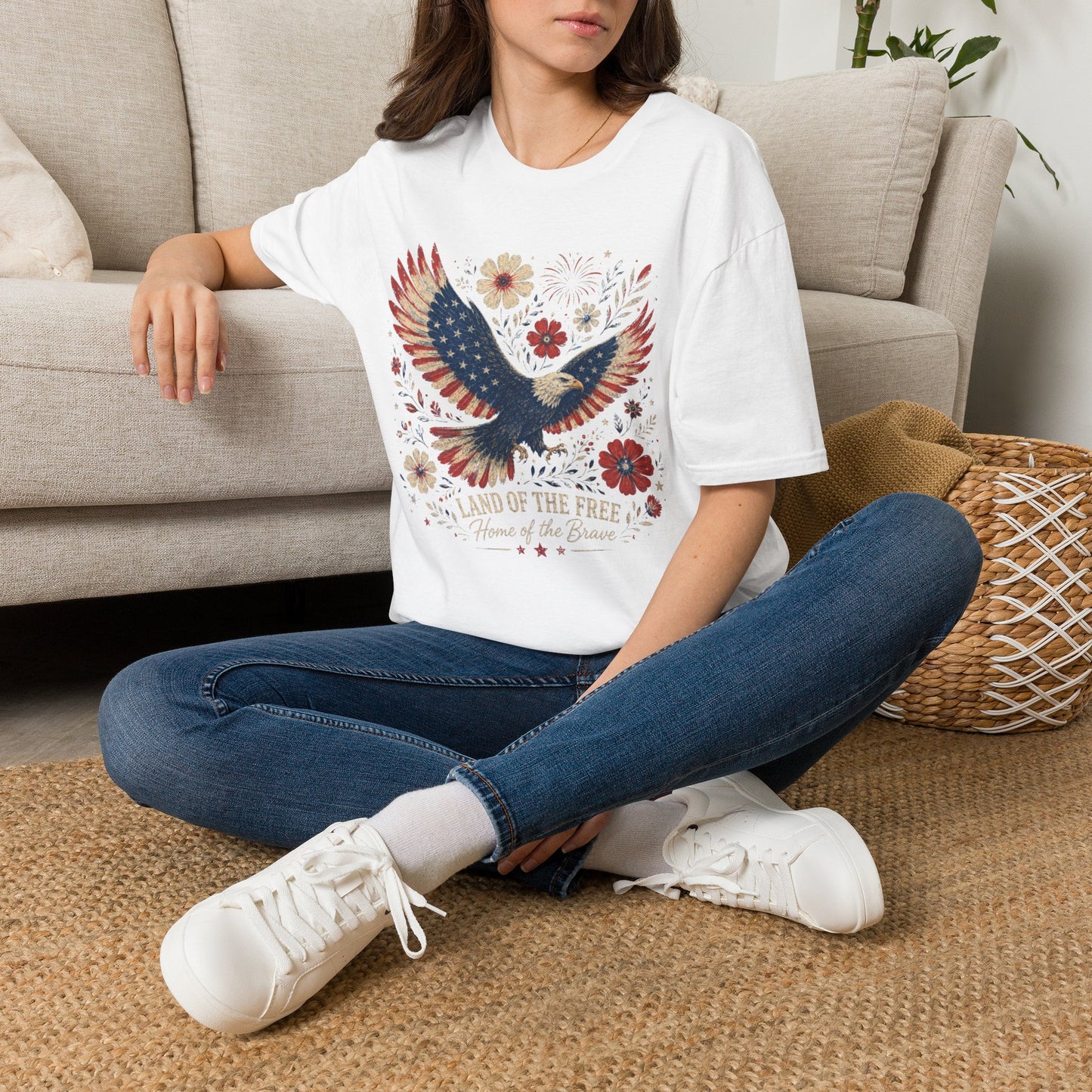 Land of the Brave Custom Tee | Patriotic American Shirt | USA Independence Day T-Shirt