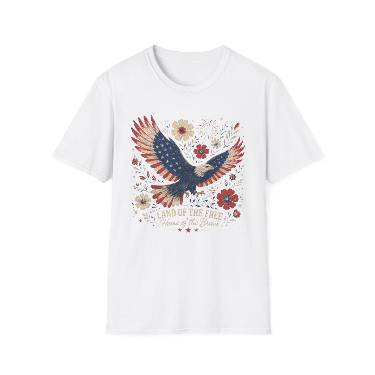 Land of the Brave Custom Tee | Patriotic American Shirt | USA Independence Day T-Shirt
