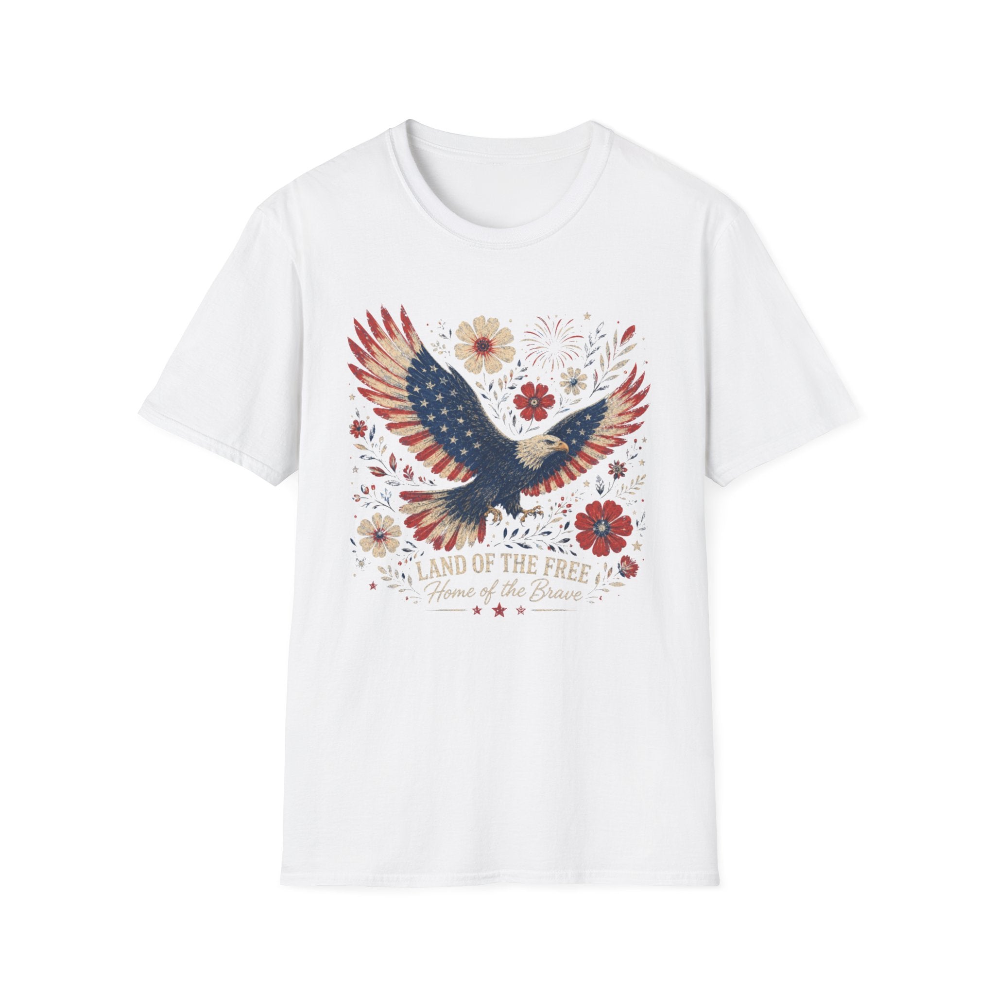 Land of the Brave Custom Tee | Patriotic American Shirt | USA Independence Day T-Shirt