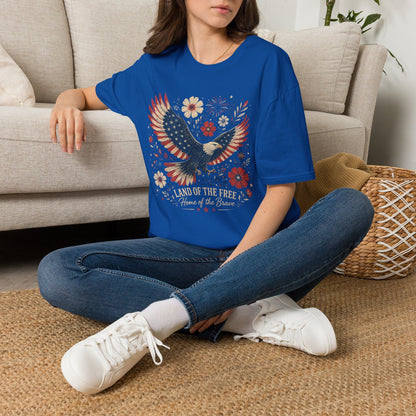 Land of the Brave Custom Tee | Patriotic American Shirt | USA Independence Day T-Shirt