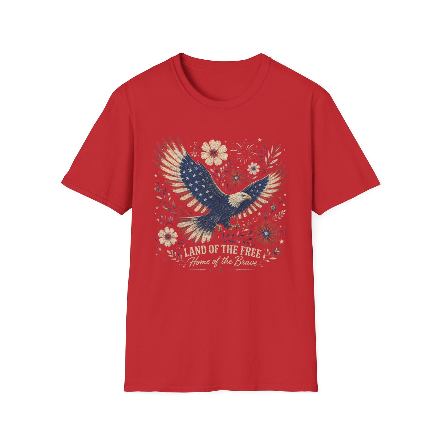 Land of the Brave Custom Tee | Patriotic American Shirt | USA Independence Day T-Shirt