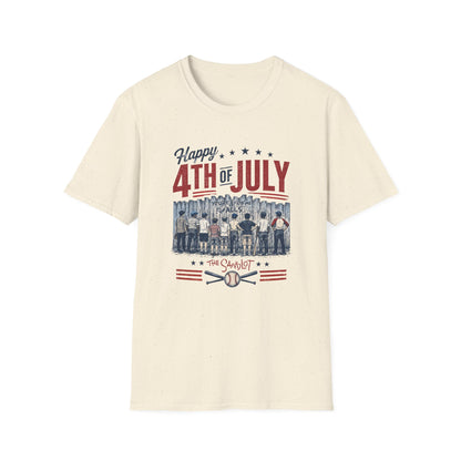 Happy 4th of July Baseball Shirt | Patriotic Summer Tee | Vintage Baseball Fan T-Shirt