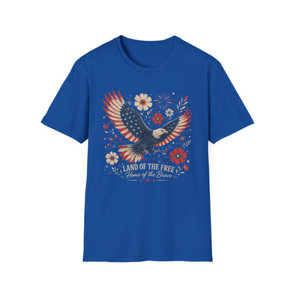 Land of the Brave Custom Tee | Patriotic American Shirt | USA Independence Day T-Shirt