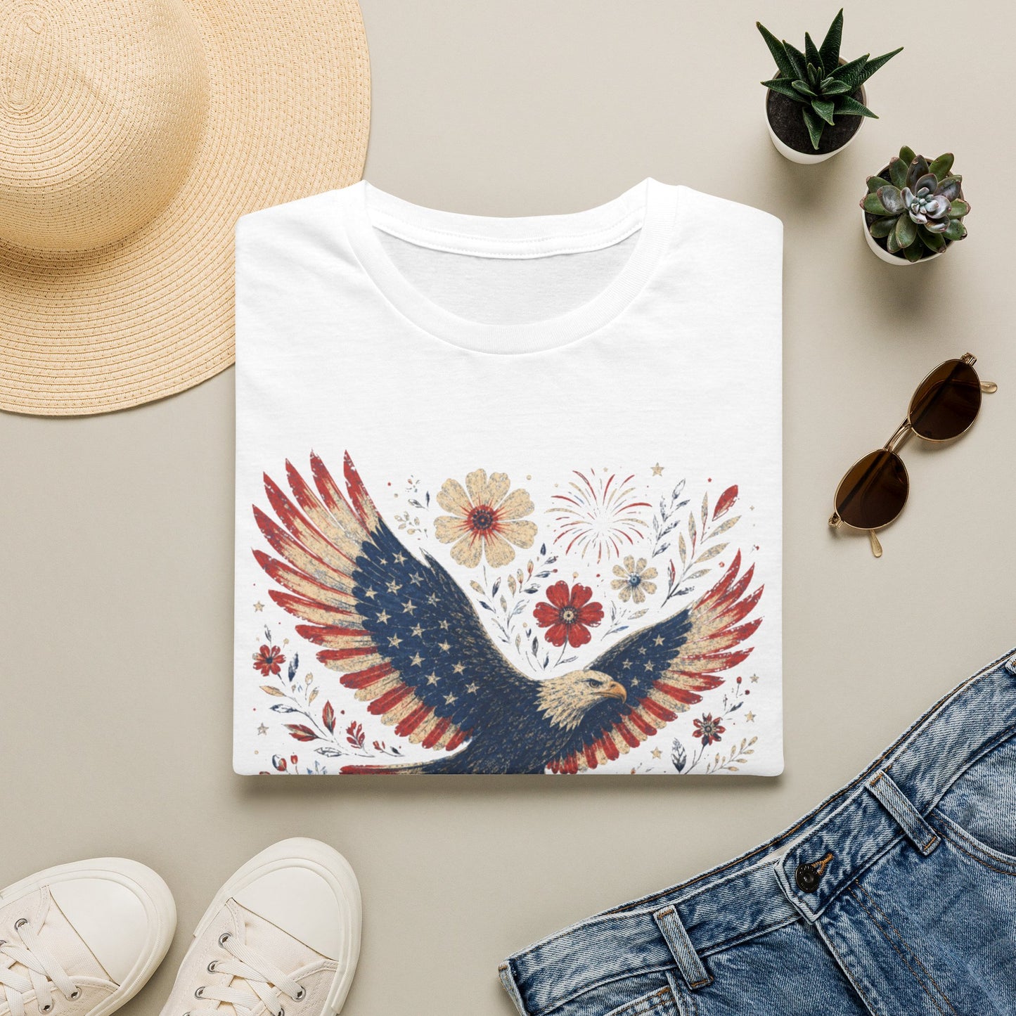 Land of the Brave Custom Tee | Patriotic American Shirt | USA Independence Day T-Shirt